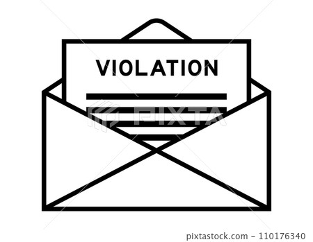 Envelope and letter sign with word violation as the headline 110176340