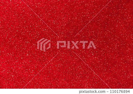 Red glittering background for valentine's day. Shining backdrop, space for text. 110176894
