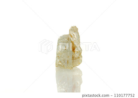 macro mineral stone topaz on a white background 110177752