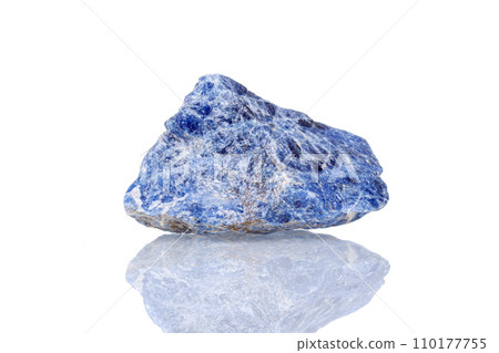 macro mineral stone Sodalite on a white background 110177755