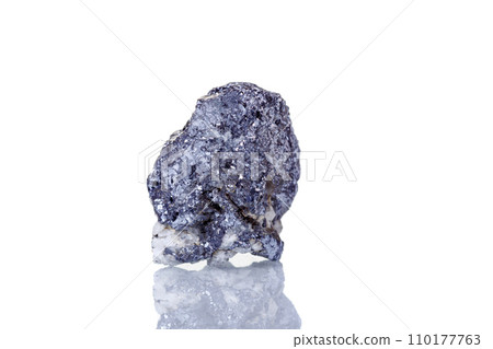 macro mineral stone Galena on a white background macro mineral stone Galena on a white background 110177763