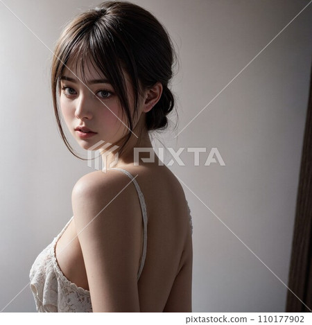 A woman wearing a white dress (AI image) A woman wearing a white dress (AI image) 110177902