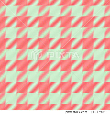 Rustic pattern tartan background, damask plaid seamless vector. Menu fabric texture check textile in red and light colors. 110179038