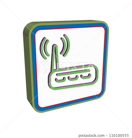 Illustration Vector graphic of router icon template Illustration Vector graphic of router icon template 110180555