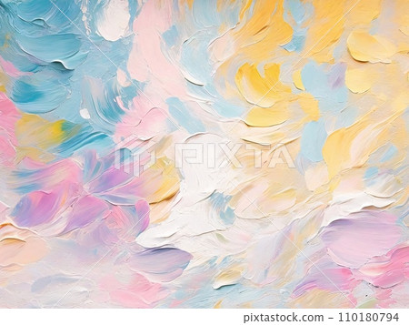 Modern impressionism technique. Wall poster print template. Abstract painting art. Hand drawn by dry brush of paint background texture. Oil painting style. Artistic pattern. Modern impressionism technique. Wall poster print template. Abstract painting art. Hand drawn by dry brush of paint background texture. Oil painting style. Artistic pattern. 110180794