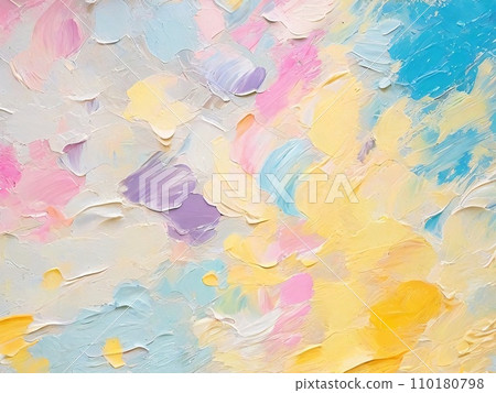 Modern impressionism technique. Wall poster print template. Abstract painting art. Hand drawn by dry brush of paint background texture. Oil painting style. Artistic pattern. 110180798