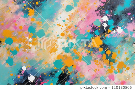Modern impressionism technique. Wall poster print template. Abstract painting art. Hand drawn by dry brush of paint background texture. Oil painting style. Artistic pattern. Modern impressionism technique. Wall poster print template. Abstract painting art. Hand drawn by dry brush of paint background texture. Oil painting style. Artistic pattern. 110180806