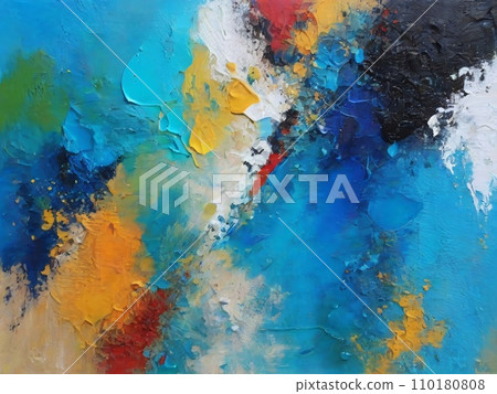 Modern impressionism technique. Wall poster print template. Abstract painting art. Hand drawn by dry brush of paint background texture. Oil painting style. Artistic pattern. Modern impressionism technique. Wall poster print template. Abstract painting art. Hand drawn by dry brush of paint background texture. Oil painting style. Artistic pattern. 110180808