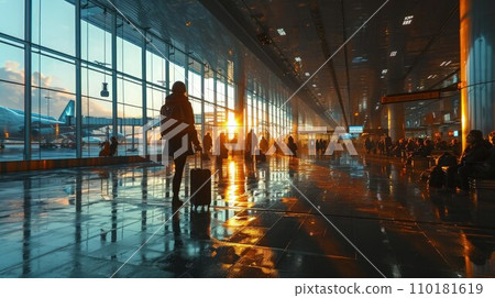 Transit Radiance Sunset Ambiance in Mirrored Glass Transit Radiance Sunset Ambiance in Mirrored Glass 110181619