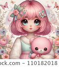 抱著毛絨動物的女孩 110182018