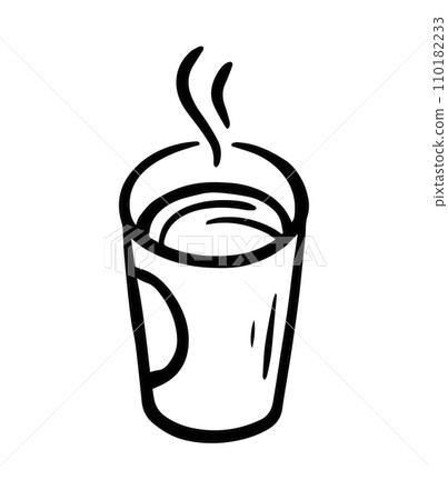Cup with a coffee 110182233
