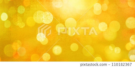Yellow widescreen bokeh background for seasonal, holidays, celebrations and various design works 110182367