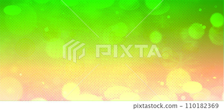 Green widescreen bokeh background for seasonal, holidays, celebrations and various design works 110182369