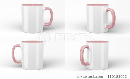 11oz two-tone mugs on isolated background. 110183022