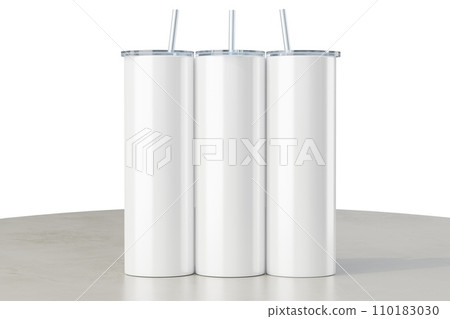 Skinny 20 oz tumbler for sublimation. 3d rendering Skinny 20 oz tumbler for sublimation. 3d rendering 110183030