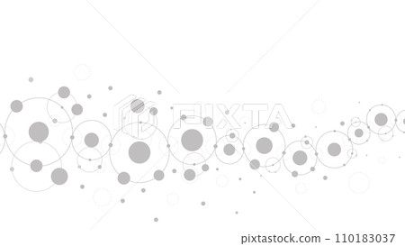 Technology abstract background. Abstract geometric background. Connected circles. Network of circles. Technology abstract background. Abstract geometric background. Connected circles. Network of circles. 110183037