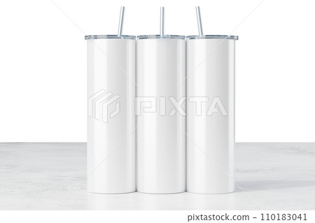Skinny 20 oz tumbler for sublimation. 3d rendering 110183041