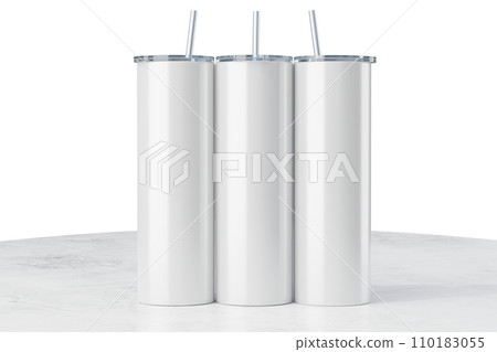 Skinny 20 oz tumbler for sublimation. 3d rendering Skinny 20 oz tumbler for sublimation. 3d rendering 110183055