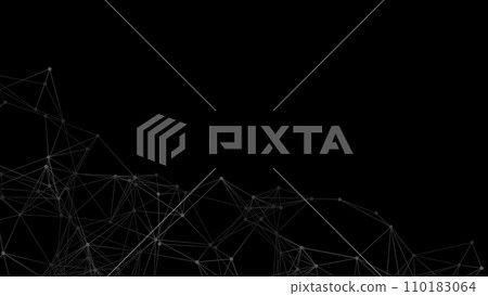 Abstract geometric background. Plexus mesh backdrop illustration. 110183064
