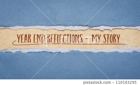 year end reflections - my story, paper web banner, personal experience review 110183295
