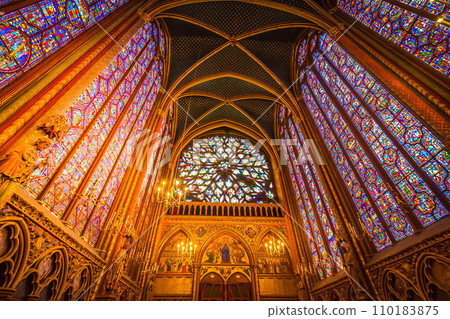 Stained glass windows of Saint Chapelle Stained glass windows of Saint Chapelle 110183875