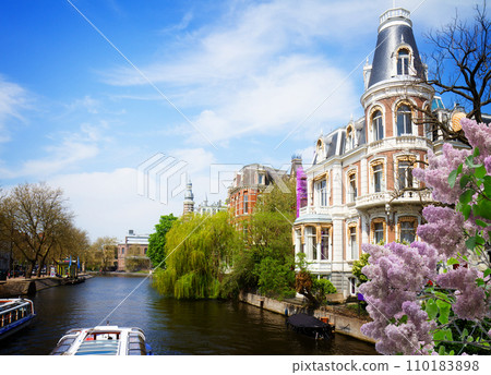 One of canals in Amsterdam One of canals in Amsterdam 110183898