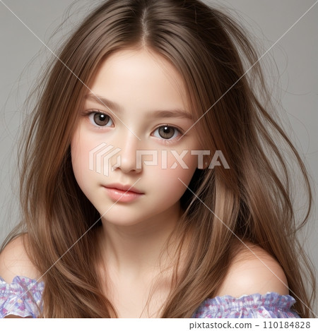 年輕女子的美麗肖像 110184828