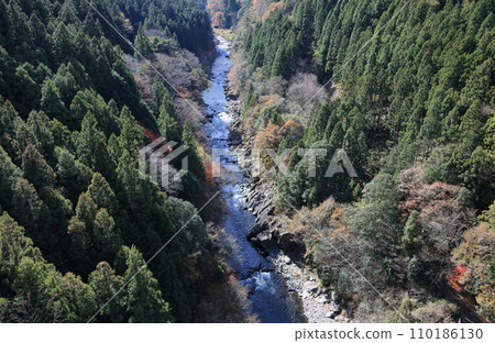 Tomigo Valley (from downstream to upstream) of the Dozan River (the longest tributary of the Yoshino River) Tomigo Valley (from downstream to upstream) of the Dozan River (the longest tributary of the Yoshino River) 110186130