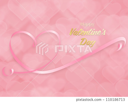 Illustration of heart on red ribbon background Illustration of heart on red ribbon background 110186713
