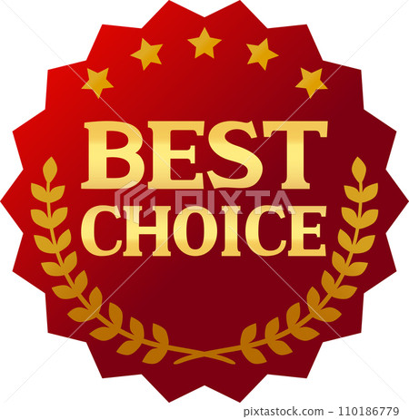 最佳選擇字母和月桂樹標記 最佳選擇字母和月桂樹標記 110186779