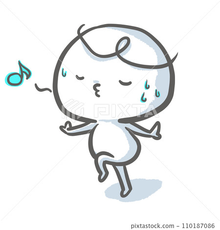 白人笨拙地跳躍 110187086