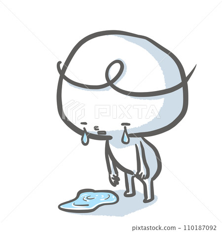 A white person crying tears of despair A white person crying tears of despair 110187092