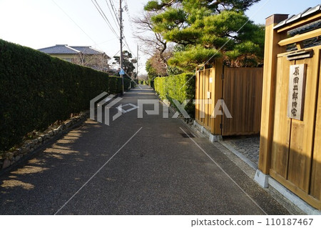 三重縣松阪市松阪城跡週邊的街景 三重縣松阪市松阪城跡週邊的街景 110187467