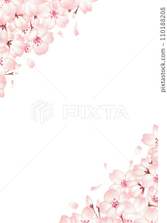Gentle handwritten cherry blossom background 110188208