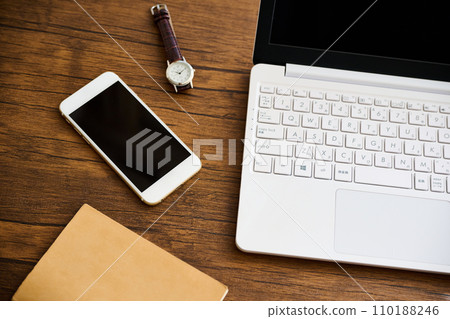Computer and business accessories on the desk Computer and business accessories on the desk 110188246