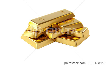 Gold bars on the transparent background Gold bars on the transparent background 110188450