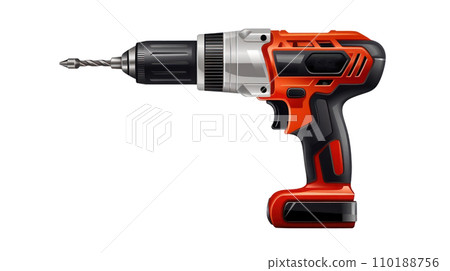 electric drill on the transparent background 110188756