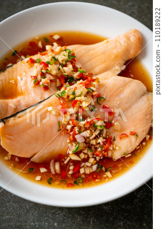 Poached Trout with Yuzu Ponzu Sauce Poached Trout with Yuzu Ponzu Sauce 110189222