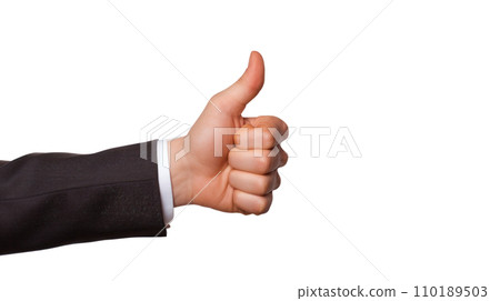 Hand thumps up on the transparent background Hand thumps up on the transparent background 110189503