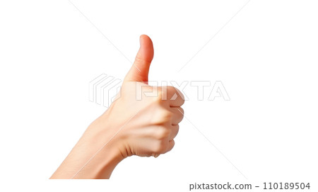 Hand thumps up on the transparent background Hand thumps up on the transparent background 110189504