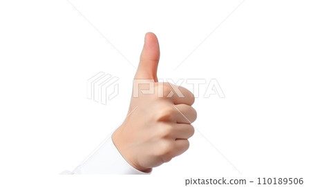 Hand thumps up on the transparent background 110189506