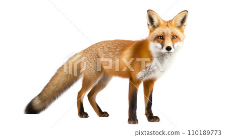 A fox on the transparent background A fox on the transparent background 110189773