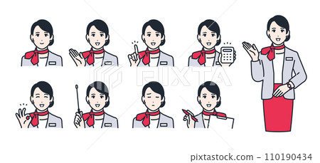 Mobile shop clerk simple vector icon illustration variation material 110190434