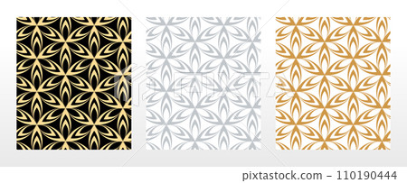 Set of abstract geometric patterns. Seamless vector backgrounds. Colored ornaments Graphic modern patterns Simple lattice graphic design 110190444