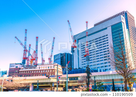日本元旦的東京城市景觀。期待日本橋1丁目再開發事業等=2020年1月1日 110190509