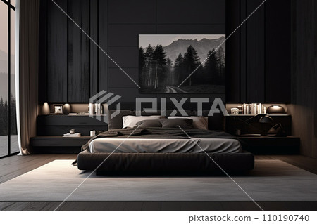 luxury bedroom with bed 110190740