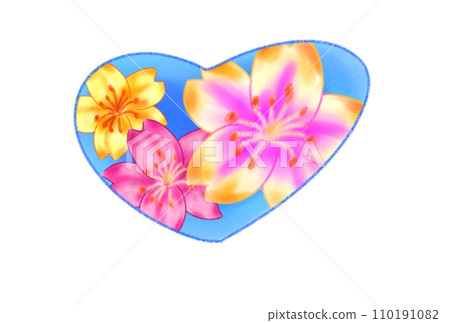 Heart mark heralding the arrival of spring 110191082