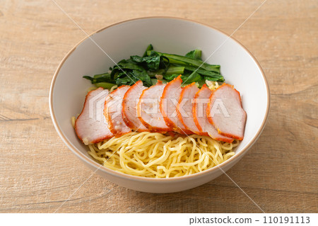 Barbecue Red Pork Noodles with Soup Barbecue Red Pork Noodles with Soup 110191113