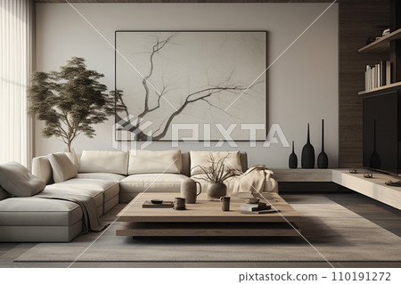 modern loft interior bedroom or living room modern loft interior bedroom or living room 110191272