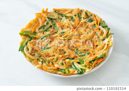Pajeon or Korean pancake or Korean pizza 110191514